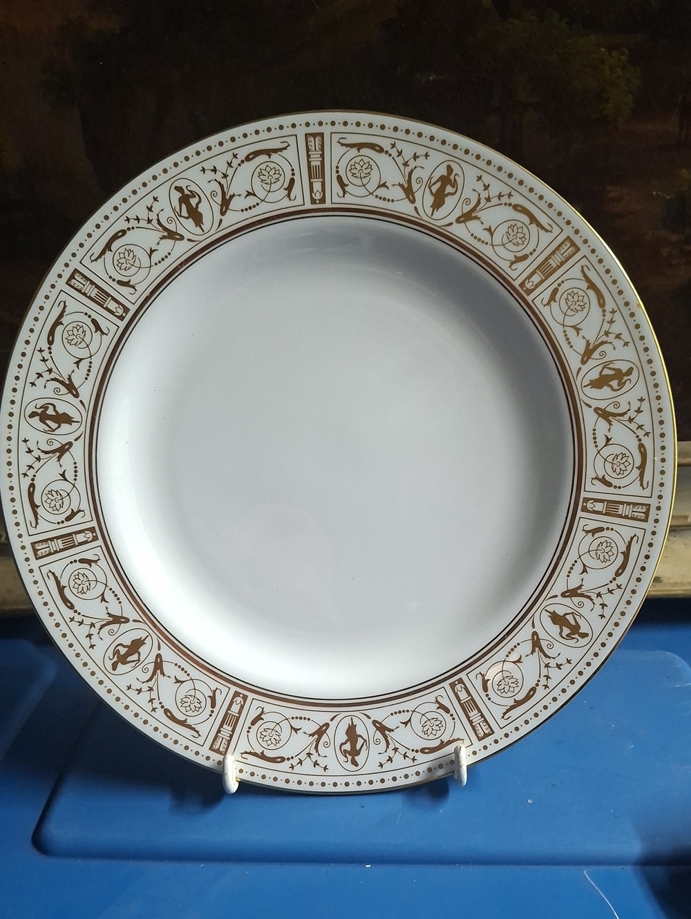 Vintage Wedgwood Gold Grecian Dinner Plate